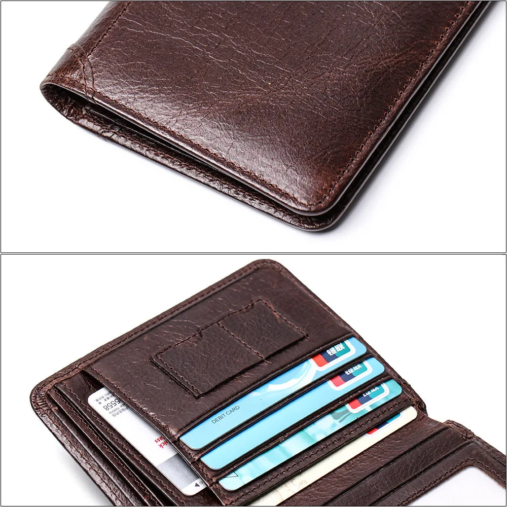 ROOG Elegant Genuine Leather Men's Wallet|Multi-Card Slot Design|Lightweight and Stylish|Suitable for Everyday and Business Use