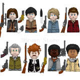 MOC Medieval Building Blocks Castle Knight Western Cowboy Historical Army Cavalry Horse Soldier Gun Kid Toy Gift Brick DIY S040