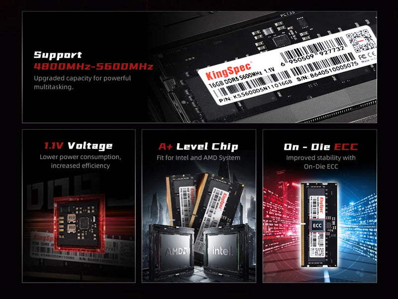 KingSpec Memoria Ram DDR4 8GB 16GB 32GB 2666 3200 RAM for Laptop Notebook Memoria RAM DDR4 1.2V Laptop RAM