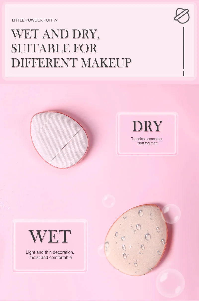 5/10/20Pcs Mini Finger Sponge Puff For Makeup Foundation Powder Detail Face Concealer Cream Blend Cosmetic Sponges Accessories