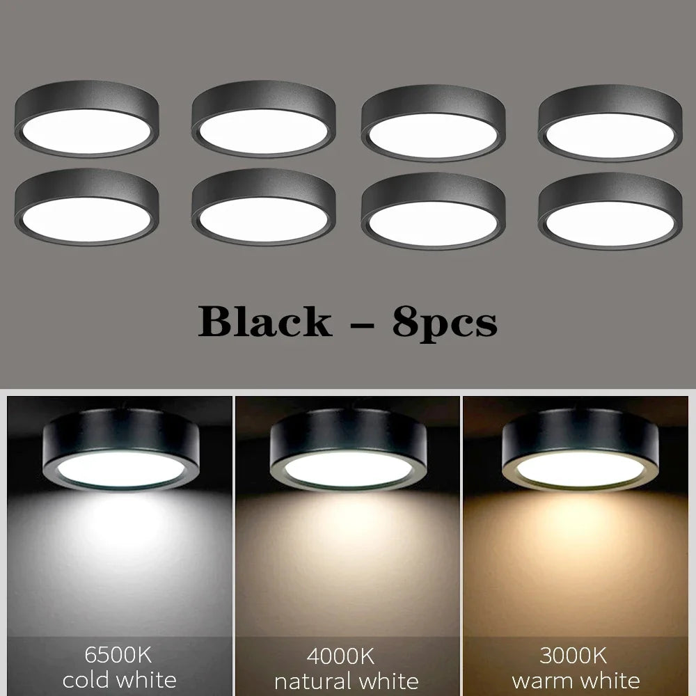 220v conduziu a luz de teto 5w 10 15 18 superfície montada downlight lâmpada do teto para sala estar cozinha holofotes luzes do painel