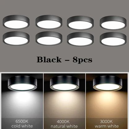 220v conduziu a luz de teto 5w 10 15 18 superfície montada downlight lâmpada do teto para sala estar cozinha holofotes luzes do painel