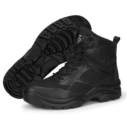 Latest 2023 Waterproof Men Leather Boots Steel Toe Cap Safety Work Shoes Anti Smashing Indestructible Construction Welding Boots