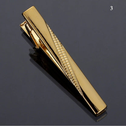 New Metal Silver Color Tie Clip For Men Wedding Necktie Tie Clasp Clip Gentleman Ties Bar Crystal Tie Pin For Men's Accessories