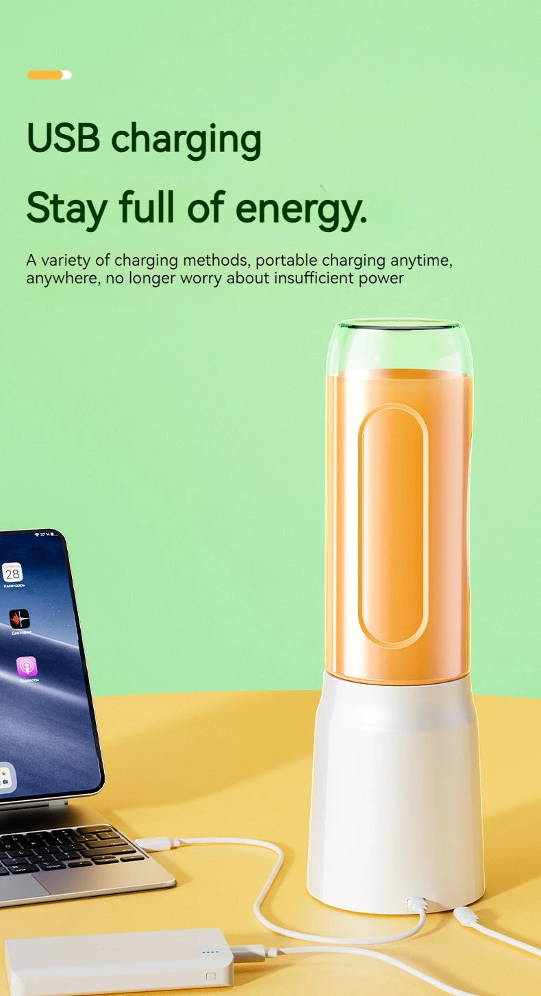 New Portable Automatic Juice Press Fruit Juice Blender USB Rechargeable Wireles Mini Juice Press Kitchen Tools Baby Food Blender