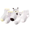 5 pares de calcetines de bebé con dibujos animados, primavera otoño, rayas, lunares, niñas y niños, calcetines tobilleros suaves, calcetines cortos para niños pequeños 