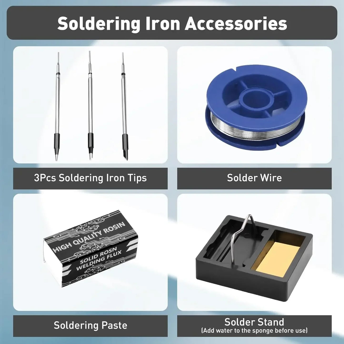 1000mAh USB LED Digital Electric Soldering Iron Kit Mini Cordless Adjustable Temperature 300-450℃ Smart Welding Solder Tool
