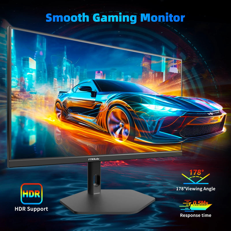 FYHXele 27 inch 380Hz Gaming Monitor 1080P IPS 0.5ms GTG Computer Monitor Adjustable Vertical Monitor Support FreeSync HDR VESA