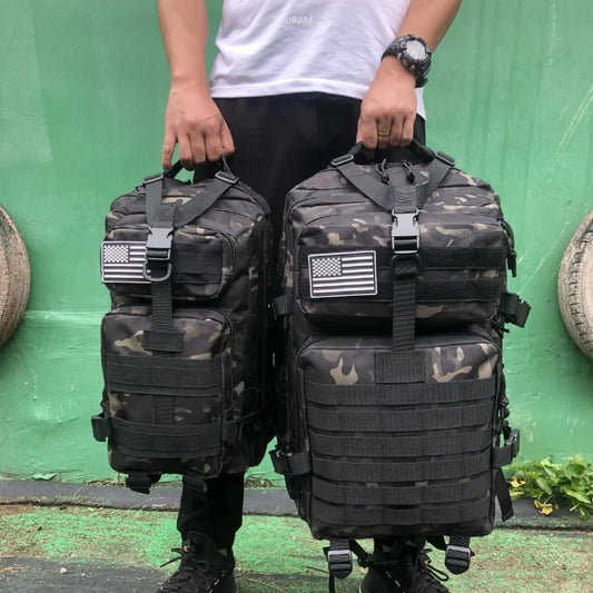 Mochila impermeable de nailon 25L/50L 1000D para senderismo, pesca y caza, mochilas para exteriores, deportes tácticos, acampada y senderismo