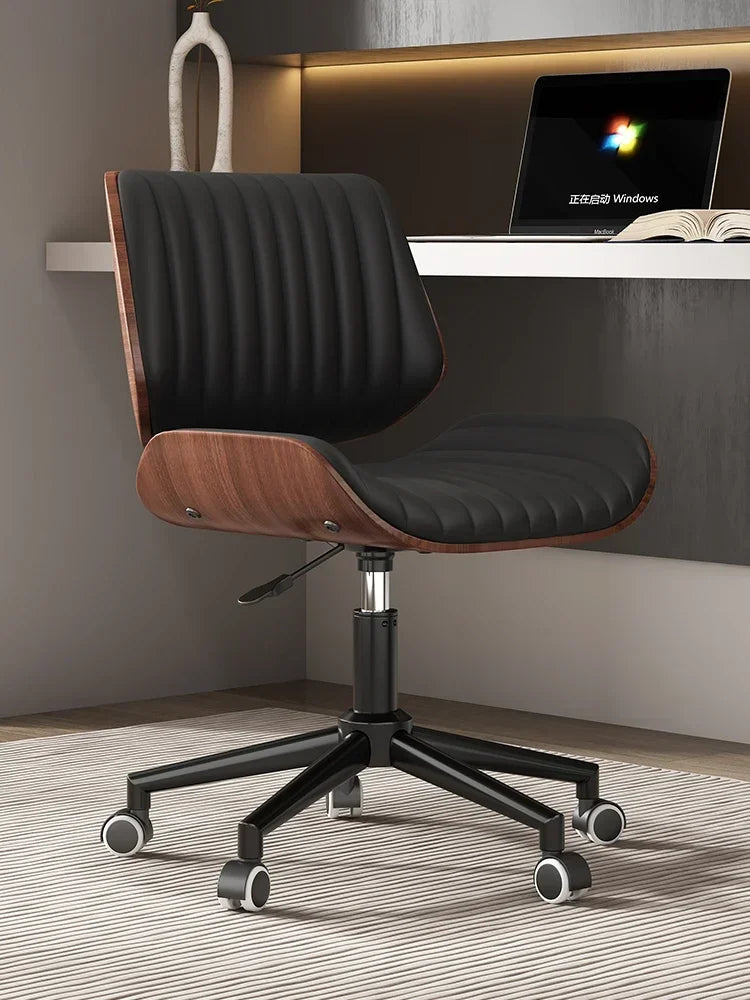 Silla de ordenador italiana de madera maciza, ligera y de lujo, ideal para el hogar, ideal para estudios de larga duración, giratoria y elevable, ideal para reuniones y oficinas.