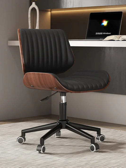 Silla de ordenador italiana de madera maciza, ligera y de lujo, ideal para el hogar, ideal para estudios de larga duración, giratoria y elevable, ideal para reuniones y oficinas.