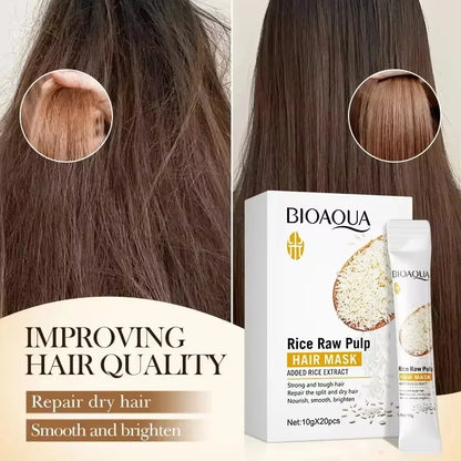 Mascarilla capilar mágica profesional reparadora natural que previene la sequedad, las puntas abiertas, repara el daño, el frizz y los enredos. Cuidado suave y liso en 5 segundos.