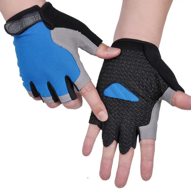 Men Women Gym Gloves Weight Lifting Dumbbell Fitness Sport Training Exercise Gloves Non-slip Breathable Fingerless Cycling Gloves 