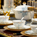 Gold Luxury Home Dinnerware Sets Gift Wedding Guests Party Kitchen Tableware Ceramic Christmas Vaisselle Cuisine Dinner Sets