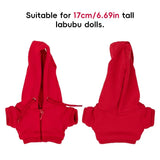 For Labubu Casual Sweatsuit Set Comfy Clothes for Labubu 15/17cm Dolls Featuring Ribbed Hem Details Fashion Doll Accessories