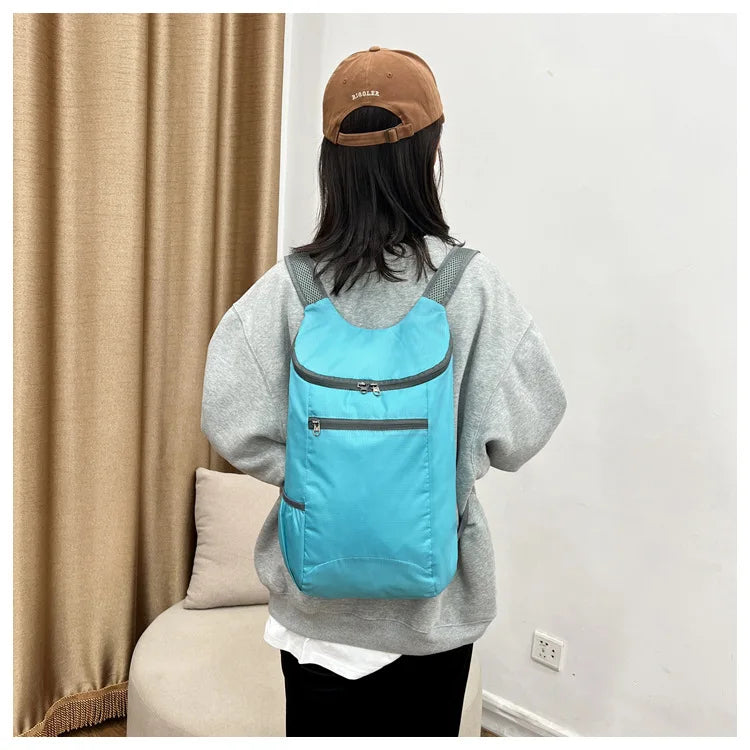New Waterproof Backpack Portable Folding Bag Student Backpack Backpack Outdoor Large Capacity Movement Men Women Traveling Bag