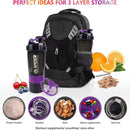 3 Layers Protein Shaker Bottles with Mix Ball Leak Proof Water Bottle for Protein Mixes with Powder Storage and Pill Organizer