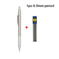 Mechanical Pencil Set 0.3 0.5 0.7 0.9 1.3 2.0mm Full Metal Art Drawing Painting Automatic Pencil with Leads Office School Supply