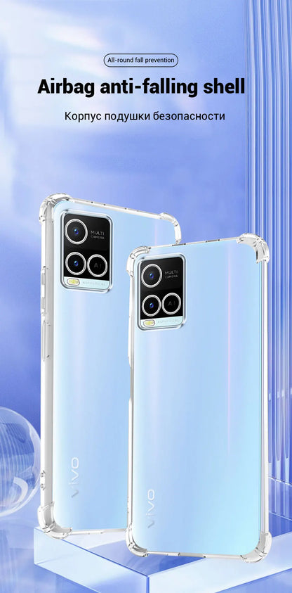 For VIVO Y33s Case 2021 Silicone Soft Shockproof Transparent Cover For Vivo Y33S Clear Phone Cases For vivo Y33s Fundas Coque