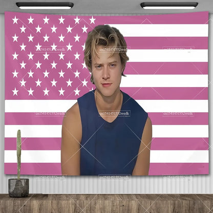 JJ Outerbanks Tapestry JJ Maybank American Flag Aesthetic Bedroom Decoration Obx Outer Banks Tapestrys Home And Garden Banner