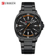 CURREN 8455 Men's Quartz Watch Large Dial Waterproof Stainless Steel Strap Casual Business Elegant Watches for Men Reloj Hombre