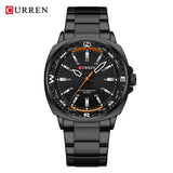 CURREN 8455 Men's Quartz Watch Large Dial Waterproof Stainless Steel Strap Casual Business Elegant Watches for Men Reloj Hombre