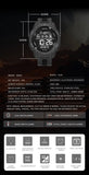 SMAEL 8105 Digital Watches Sports LED Wristwatches Men's 50m Waterproof Watch Digital Light Stopwatch Watch for Men