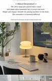 Macaron Glass Table Lamp Trichromatic Dimming Living Room Atmosphere Lamps Eye Protection Night Light Girl Bedroom Bedside Decor