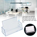 Clear Business Card Holder Organizer Office Desk Display Stand Memo Counter Accessories Tabletop Business Card Holder Storage