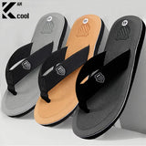 Men's Casual Flip Flops Fashion Beach Shoes Men Summer Non-Slip Flat Slides Men's Slippers Indoor House Shoes Man Male Slipper
