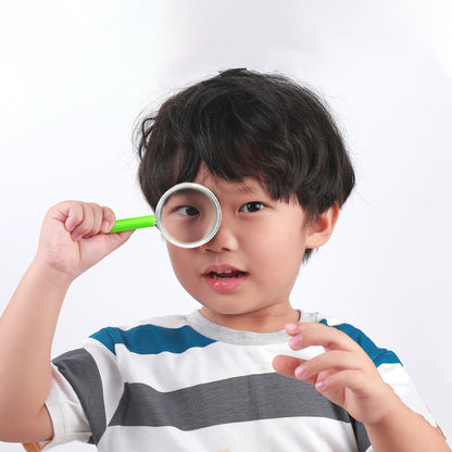 15pcs Magnifying Glasses for Children Optical Detective Toy For Children Clear Experiment Magnifying Glass Home (RANDOM COLORS))