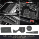 4 pcs Suede Waterproof Non-Slip Cup Coasters Center Console Car Decor for Volkswagen Golf 8 R-Line & Pro Accessories