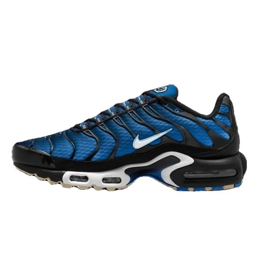 Zapatillas Nike Air Max Plus TN para correr, clásicas, negras triples, para exteriores, para correr, caminar, deportivas, para mujer y hombre.