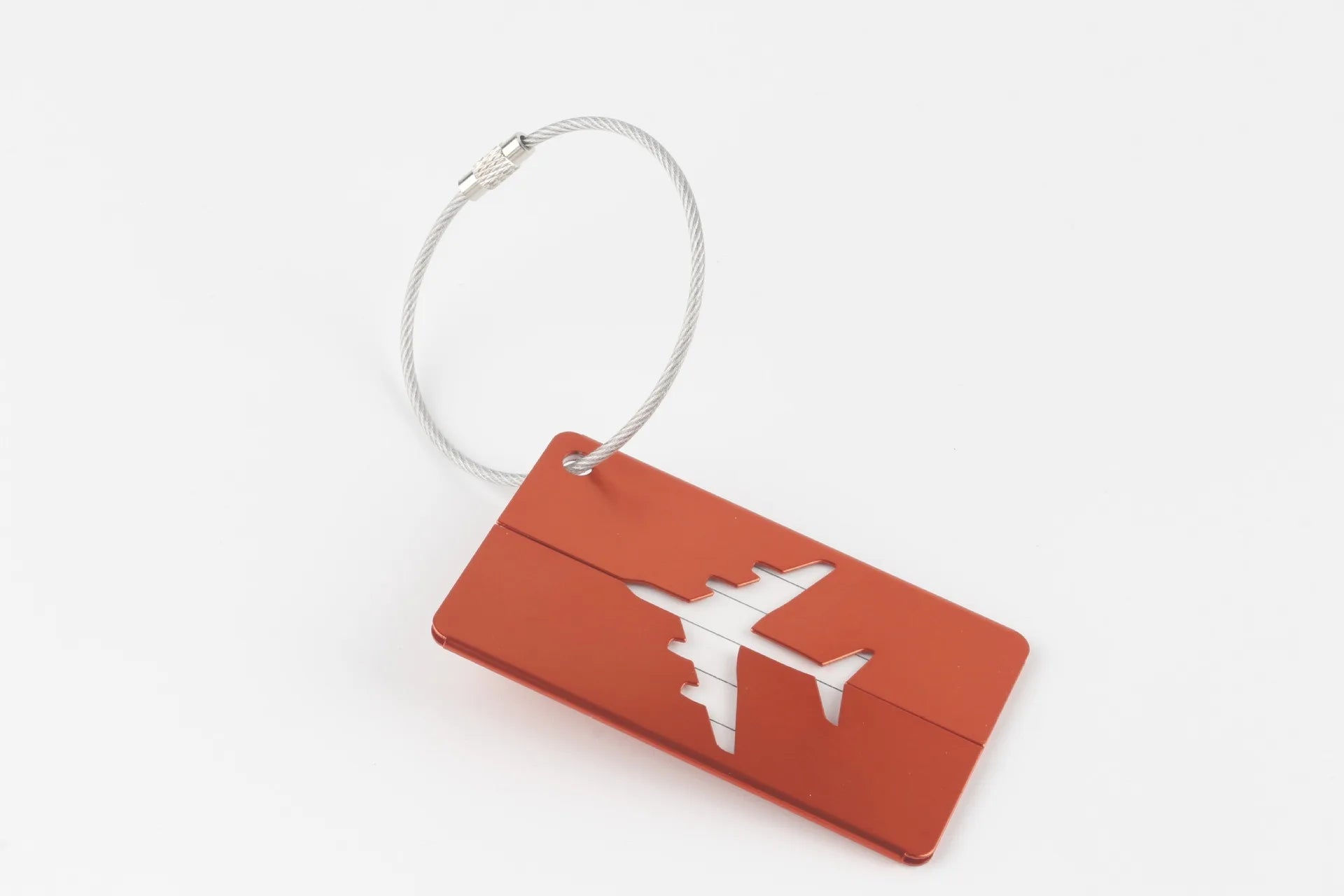 Aluminium Alloy Aircraft Luggage Tag with Name Travel Luggage Tag ID Card Anti-lost Solid Color Travel Accessories