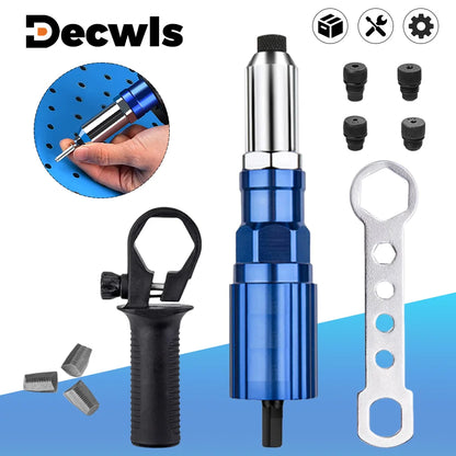 Remachadora, adaptador para remachadora eléctrica, herramientas de 2,4 mm, 3,2 mm, 4,0 mm y 4,8 mm, remachadora doméstica, para taladros eléctricos
