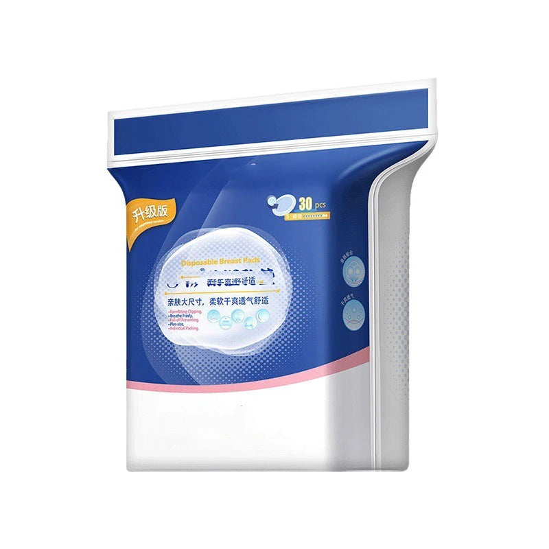 30 Pcs Disposable Breastfeeding Nursing Pads Breathable Dry Slim Super Absorbency Cotton Anti-Leak Pads During Lactation