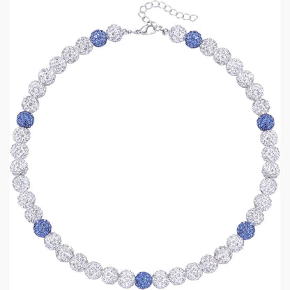 Collar de cadena de cuentas de béisbol para hombre, colección Shiny Ice, collar de béisbol, regalo para niños, amantes de los equipos de béisbol, 45 cm 