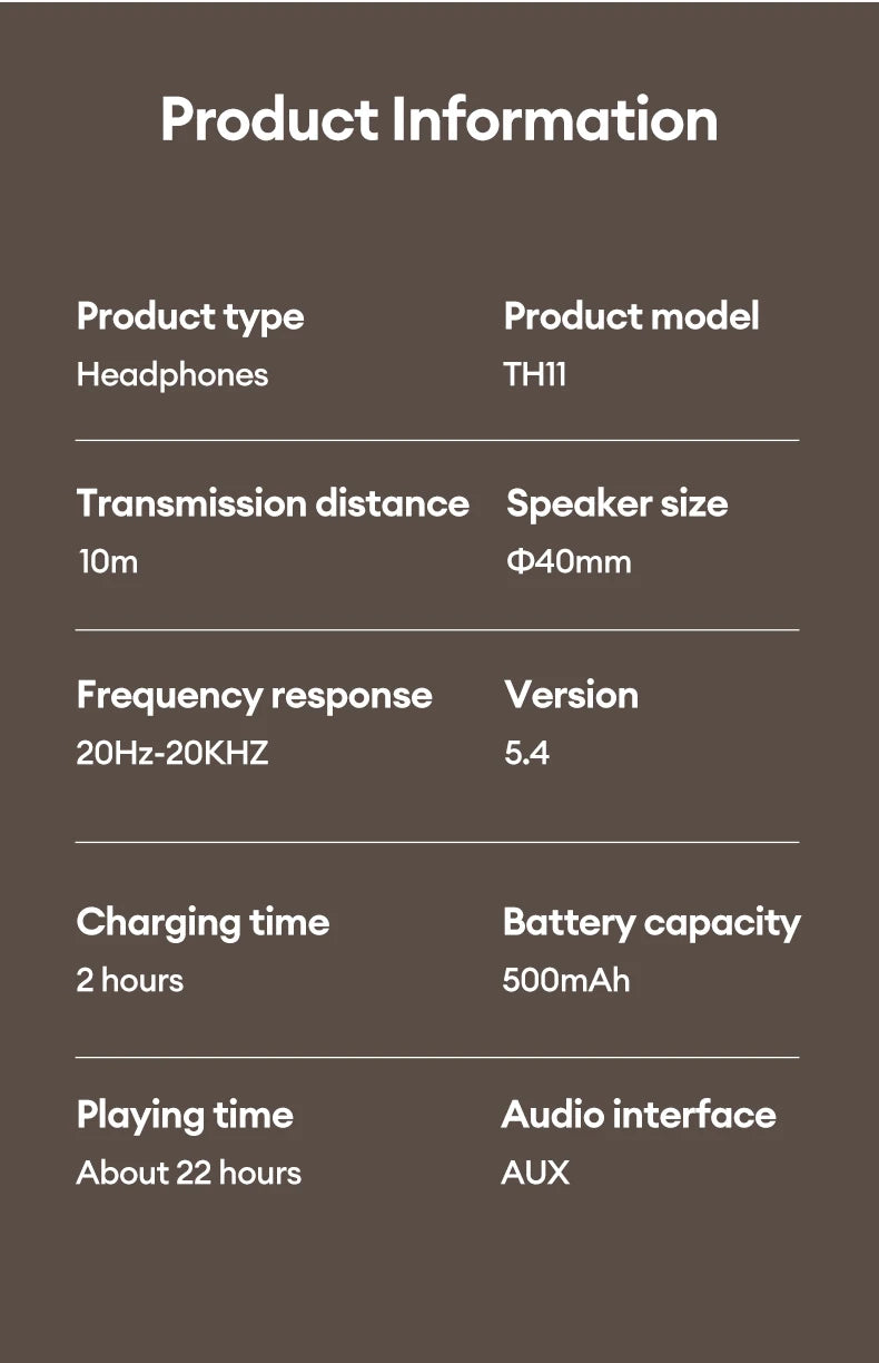 Lenovo TH11 Over-Ear Headsets Bluetooth 5.4 HI-FI Stereo Noise Cancelling Headphones Wireless Wired Gaming Earphones Comfortable