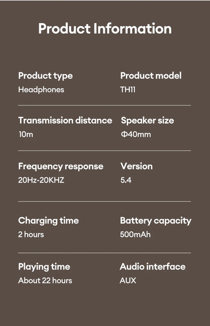 Lenovo TH11 Over-Ear Headsets Bluetooth 5.4 HI-FI Stereo Noise Cancelling Headphones Wireless Wired Gaming Earphones Comfortable