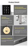 Tuya WIFI Double Side Fingerprint Lock Waterproof Outdoor Gate Passcode Rfid Card Keyless Smart Door Lock