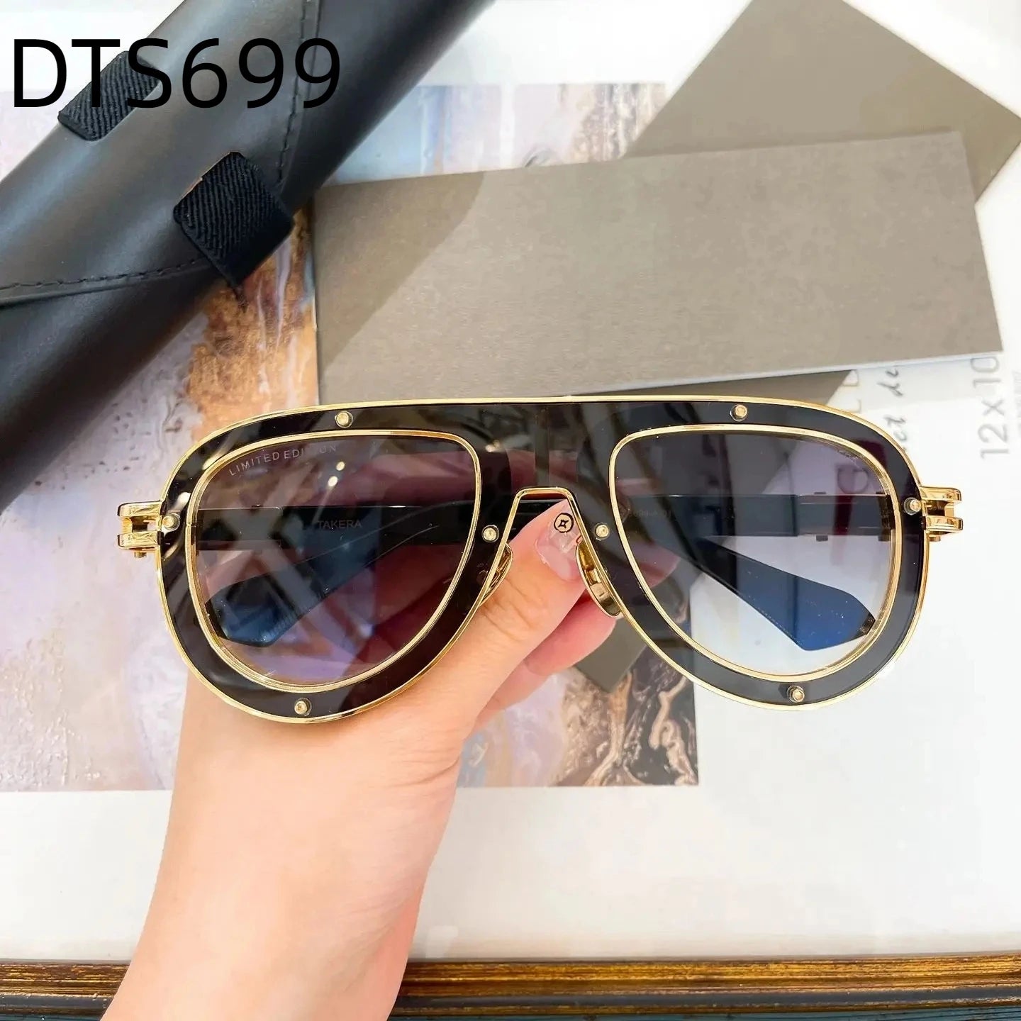 Original Factory DT TAKERA DTS699 With Brand Box Retro Stylish LIMITED EDITION Driving Anti-Glare Premium Men Women Sunglasses