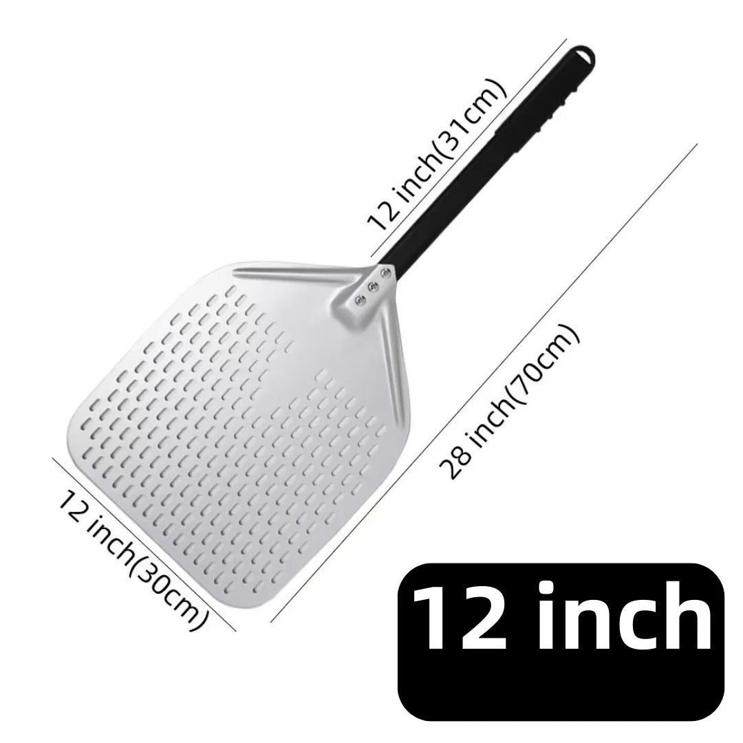 6&12 13 14  Inch Pizza Perforated Shovel Paddle Pizza Oven Turning Peel Hard  Anodized Pizza  Baking Kitchen Tool Spatula