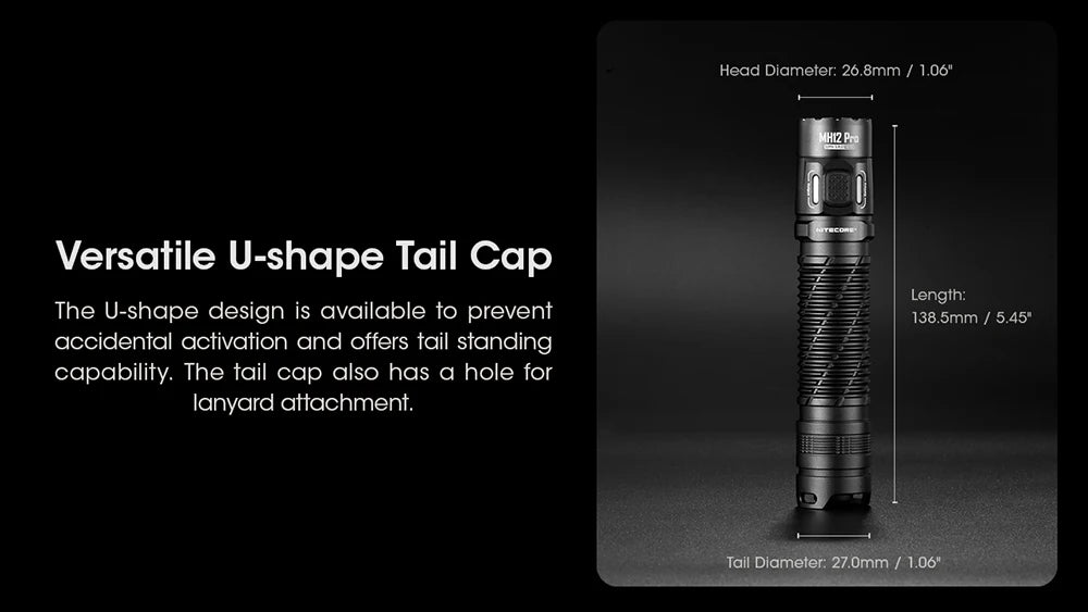 NITECORE MH12 Pro USB-C Rechargeable Compact UHi 40 LED Flashlight 3300 Lumens Lantern Emergency Tactical Torch with NL2153HP