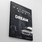 3x Inspirational Wall Art Canvas Prints Office Decoration 3 Pieces Bundled Mentality Matters / Everything Starts With a Dream PO