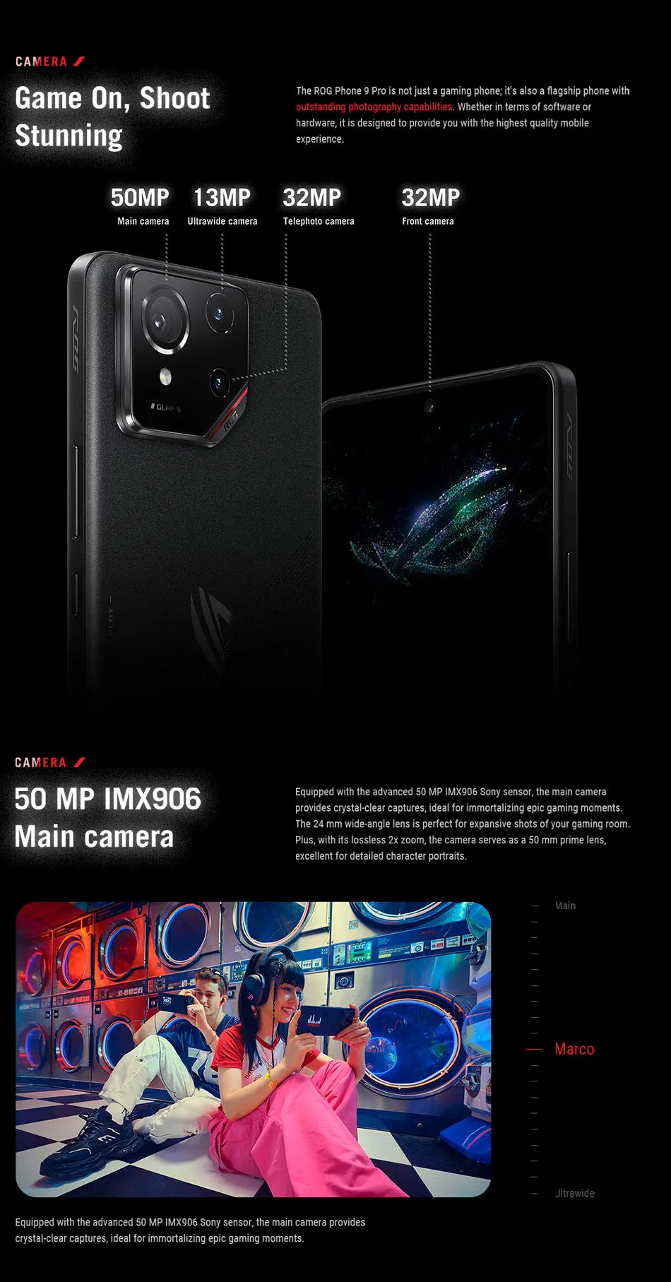 ROG Phone 9 Snapdragon 8 Official New  Gaming Flagship Smartphone 185Hz Refresh Rate AMOLED Android mobile