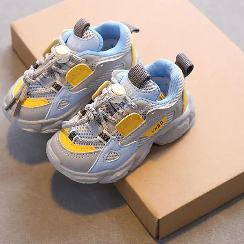 Zapatos para bebés y niños pequeños, talla 21-36, de malla transpirable, informales, antideslizantes