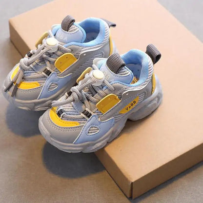 Zapatos para bebés y niños pequeños, talla 21-36, de malla transpirable, informales, antideslizantes