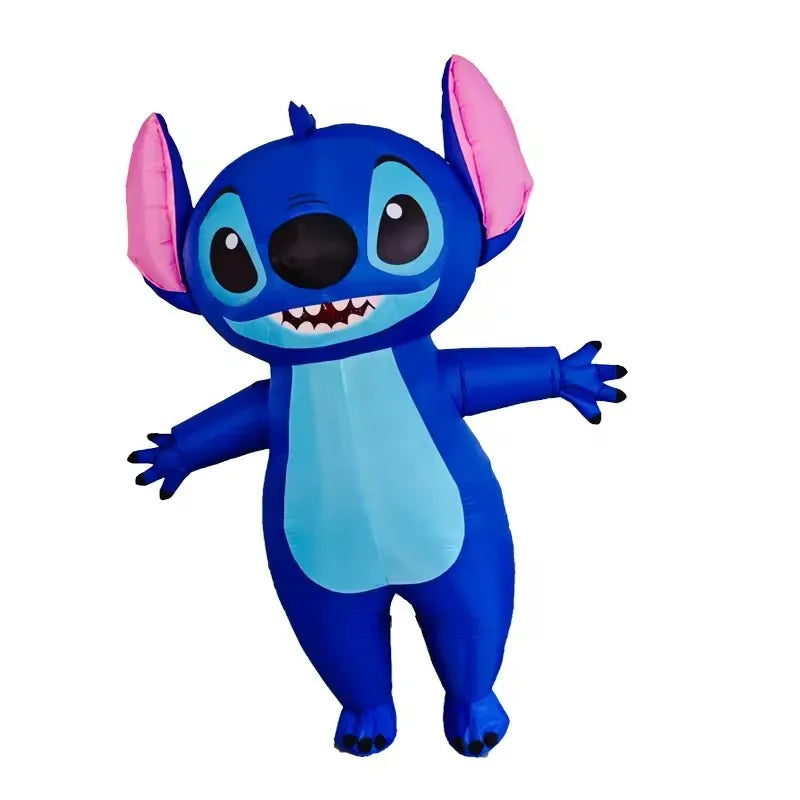 Disney Mickey Minnie Mouse Inflatable Costume Cosplay Anmine Blue Lilo & Stitch Role Play Blow Up Deluxe Halloween Carnival Prop