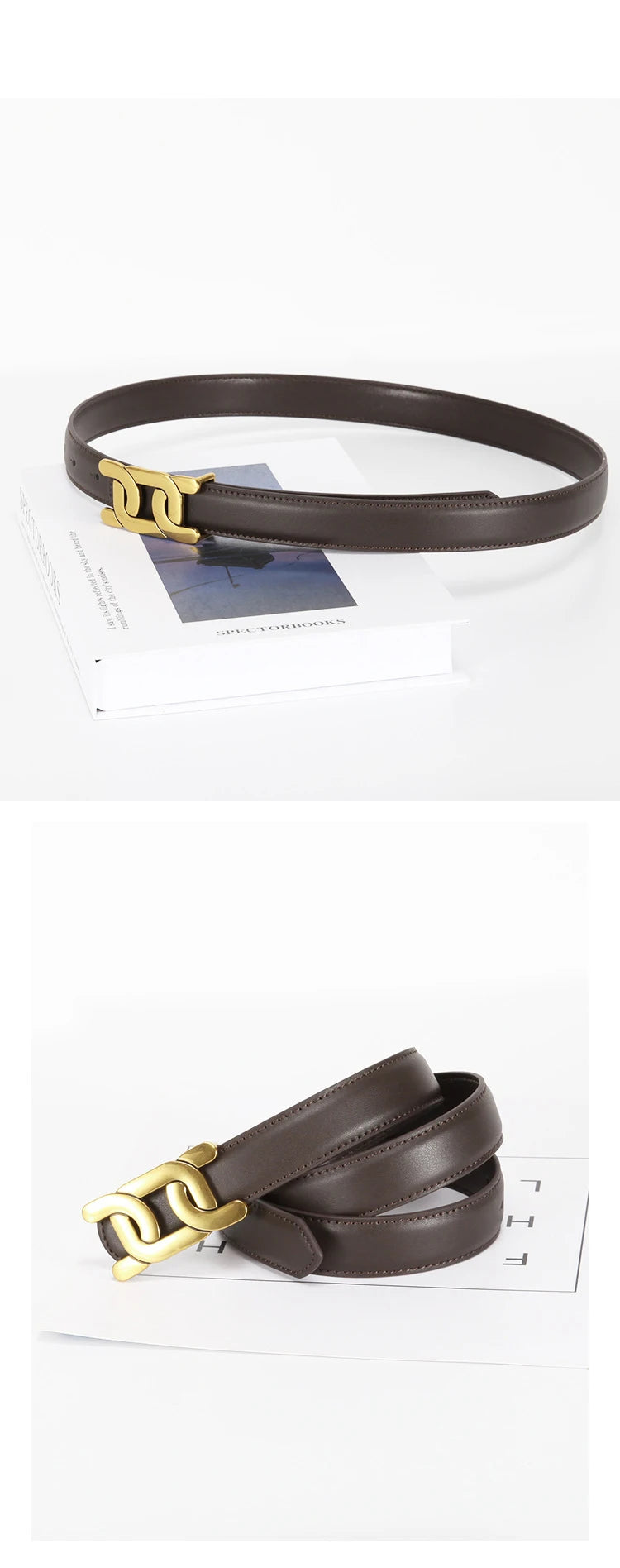 1Pc Women's Retro Belt, Alloy Buckle Fashion Casual Jeans Belt, High-End Long Skirt Pants Belt
