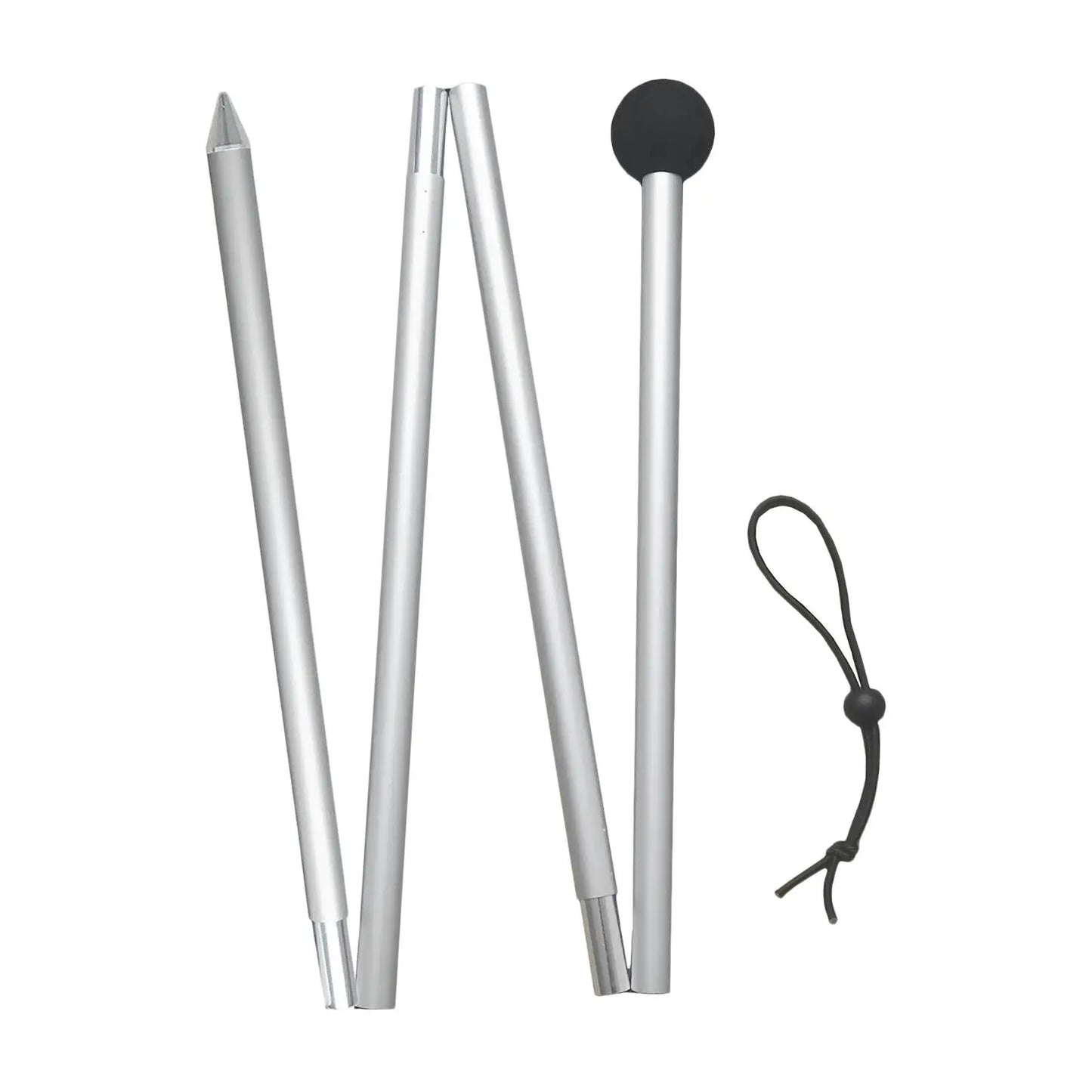 Camping Tent Rods Lightweight Tarp Pole Adjustable Shelter Awning Support Pole Foldable Beach Tents Replacement Poles Rain Rod